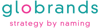 Globrands strategy by naming Logo
