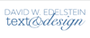 David W. Edelstein Text & Design Logo