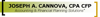 Joseph A. Cannova CPA, CFP Logo