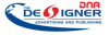 the designer and advertising and publishing Logo