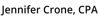 Jennifer Crone, CPA. Logo