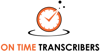 On-Time-Transcribers Logo
