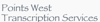 Points West Transcription Services Logo