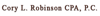 Cory L Robinson CPA PC Logo