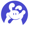 Funny fat dog Logo