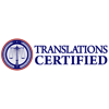 Translations Certified Logo