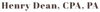 Henry Dean, CPA, PA Logo