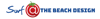 Surf @ The Beach Design Logo
