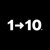 1 -> 10 Logotype