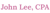 John Lee, CPA Logotype