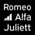 Romeo Alfa Juliett Logotype
