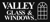 Valley Glass and Windows Logotype
