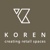 KOREN. Creating Retail Spaces. Logotype