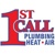 1st Call Plumbing Heating Air & Drain Cleaning Rooter Logotype