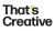 That's Creative Logotype