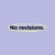 No Revisions Logotype