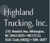 Highland Trucking, Inc. Logotype