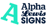 Alpha Lewis Signs Logotype