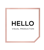 Hello visual production Logotype