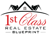 1st Class Real Estate Blueprint Logotype