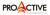 Proactive in and out Advertising Logotype
