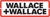 Wallace + Wallace Fences and Garage Doors Logotype