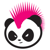 Happy punk Panda Logotype